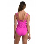 Off-shoulder twist front bikini top