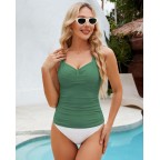 Women's Army Green Two-Piece Swimsuit