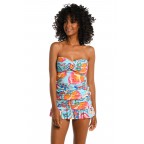Women's Bandeau Two-Piece Multicolor Swimsuit