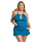 Women's High Neck Keyhole Two-Piece Swimsuit