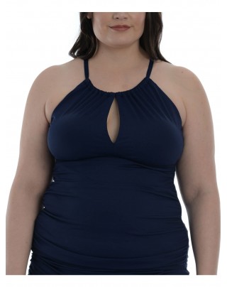 Women's High Neck Keyhole Two-Piece Swimsuit