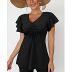 Women's Modest Drawstring Swim Top