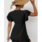 Women's Modest Drawstring Swim Top