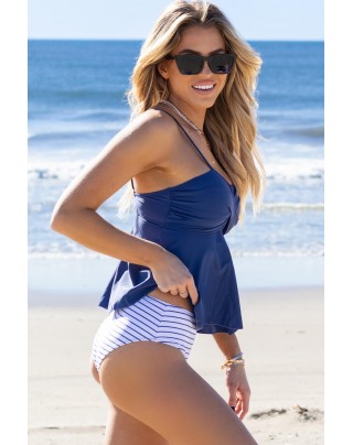 Women's Twist Front Floral Print Swimsuit