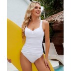 Women's two-piece white swimsuit top